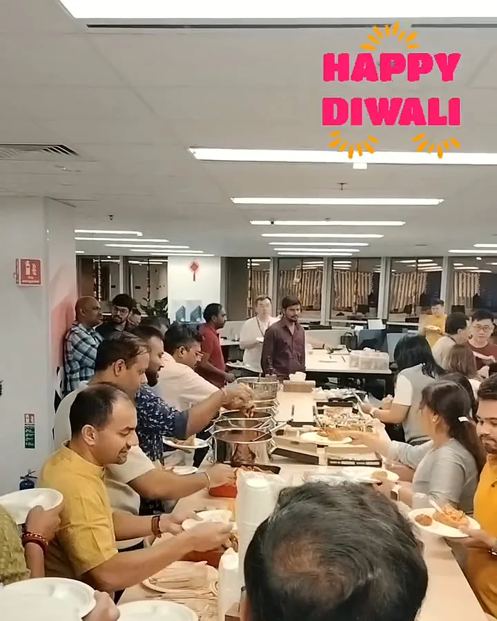 Office Diwali party - Tulsi catering event in Hong Kong